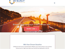 Tablet Screenshot of hosthealthcare.com